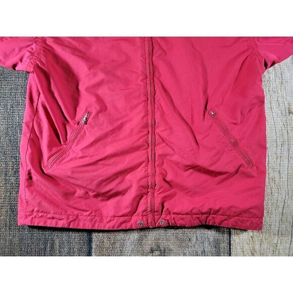 Bogner Womens 12 Red Ski Jacket Shell Embroidered Eagle Winter Coat Hood - Picture 4 of 11